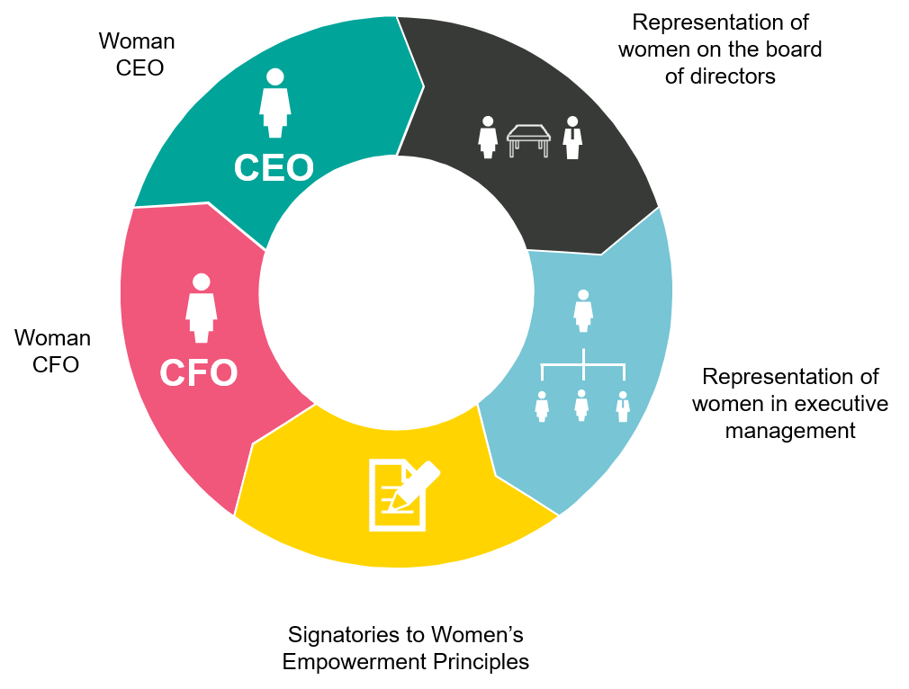 The different selection criteria for "Power of Diversity" graphically represented