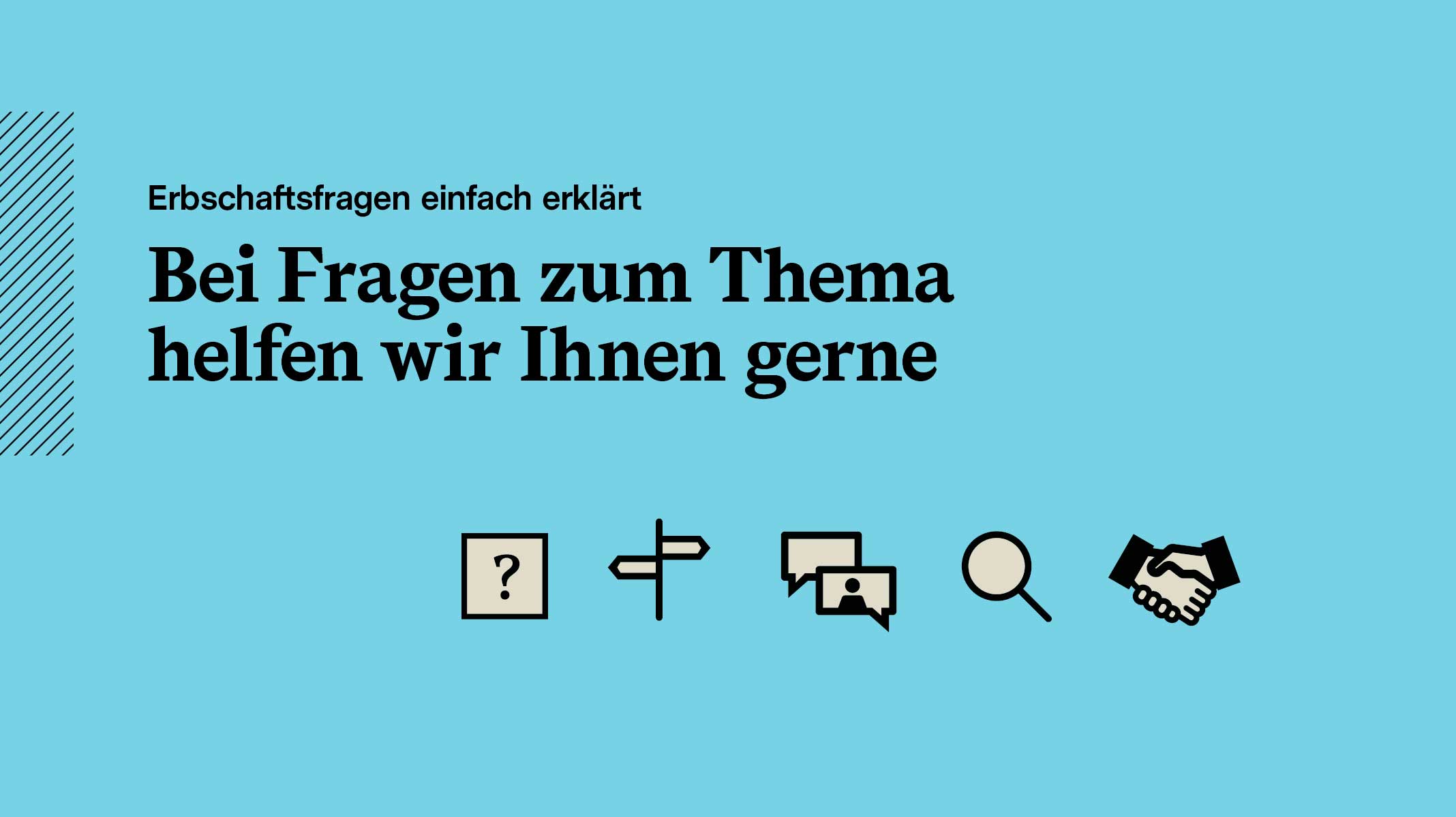 Infografik zur Kontaktaufnahme bei Erbschaftsfragen